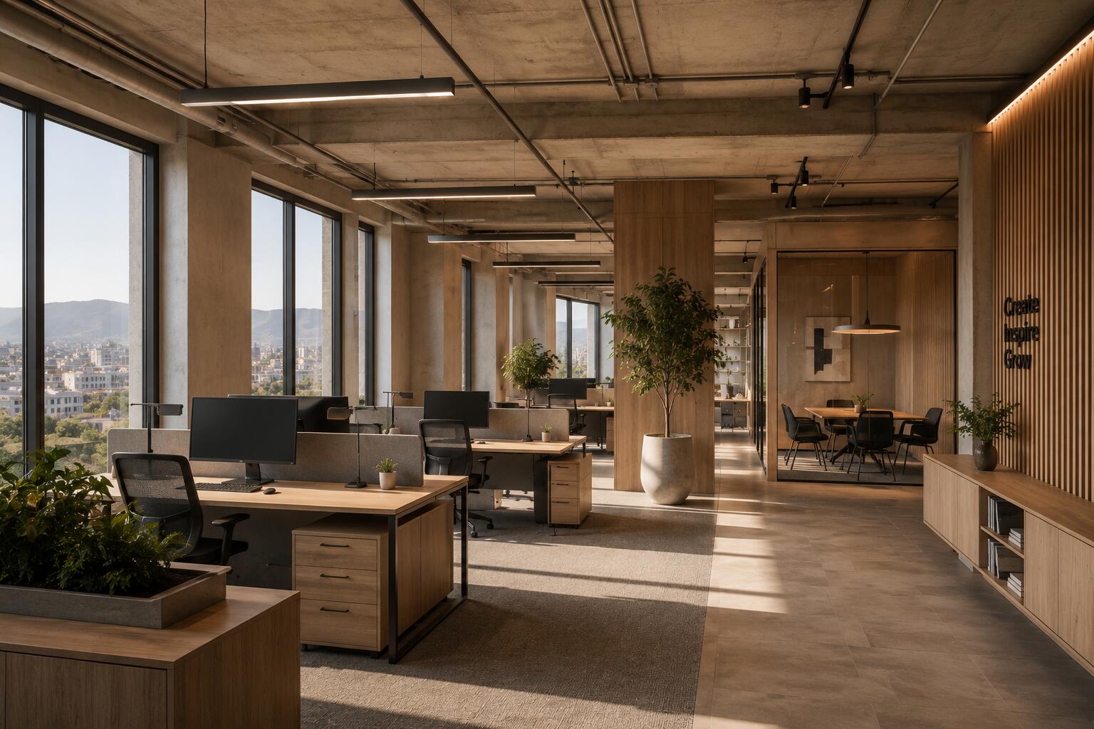 Ремонт офиса open space 210 м², Ереван — коммерческий ремонт Bartenev